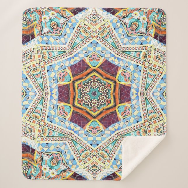 Kaleidoscope Ceramic: Abstract Surface Texture Sherpa Blanket (Front)