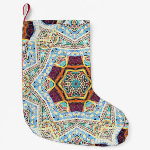 Kaleidoscope Ceramic: Abstract Surface Texture Small Christmas Stocking