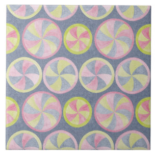 Kaleidoscope Circles Ceramic Tile