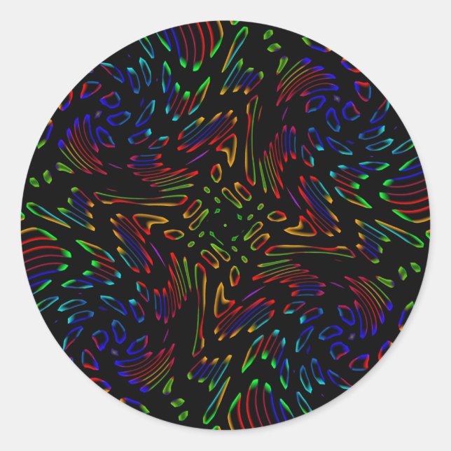Kaleidoscope Classic Round Sticker (Front)