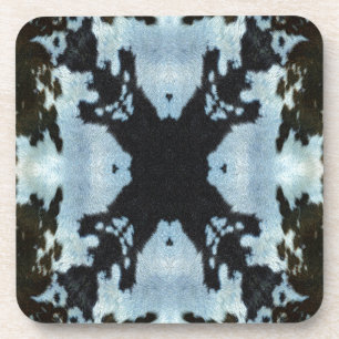 Kaleidoscope cow hide pattern coaster