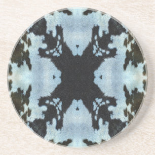 Kaleidoscope cow hide pattern coaster