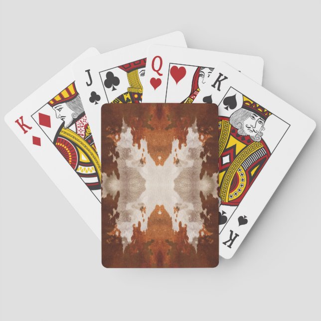 Kaleidoscope Cow Hide Pattern Playing Cards (Back)