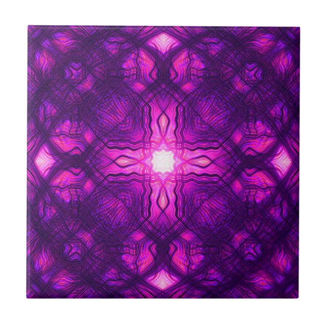 Kaleidoscope cross pattern ceramic tile (Front)
