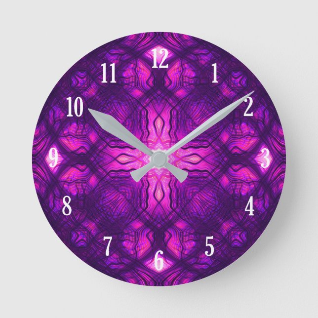 Kaleidoscope cross pattern round clock (Front)