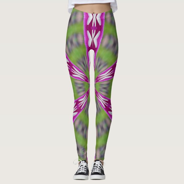 Kaleidoscope Dahlia Leggings (Front)