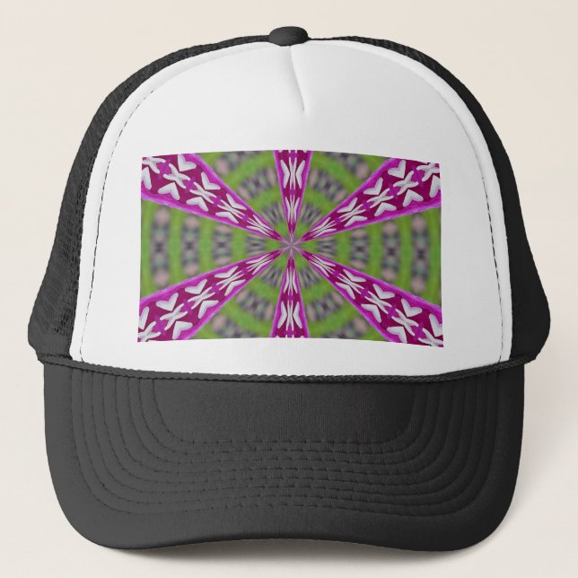 Kaleidoscope Dahlia Trucker Hat (Front)