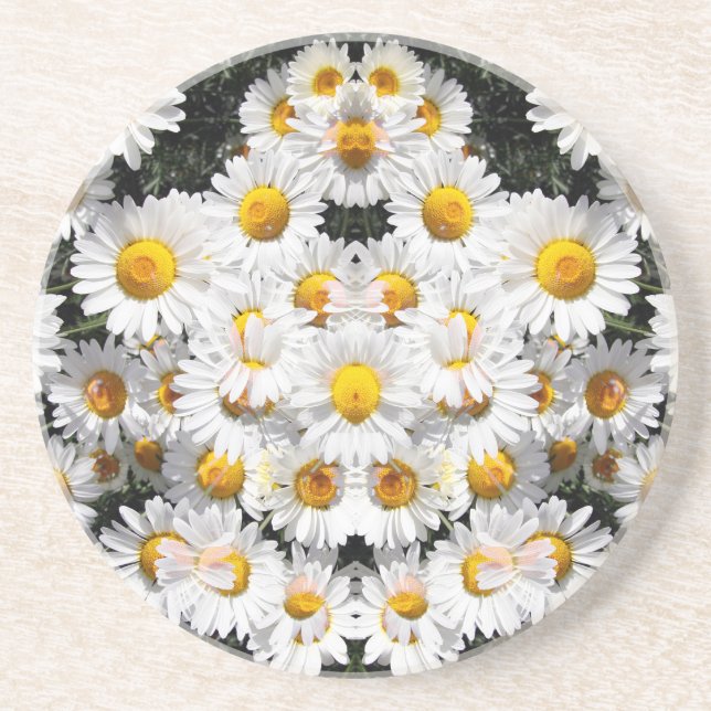Kaleidoscope Daisies Pattern Coaster (Front)