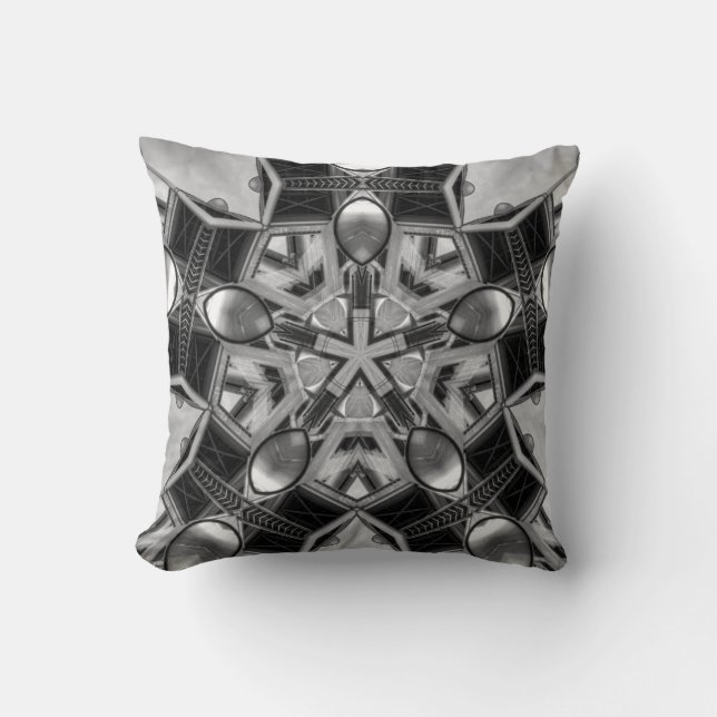 Kaleidoscope Dark Grey Cushion (Front)