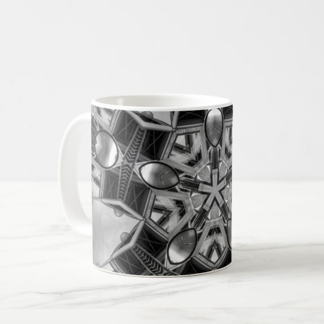 Kaleidoscope dark Star Coffee Mug (Front Left)