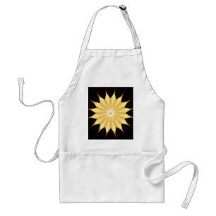 Kaleidoscope Design Bright Yellow Star Standard Apron