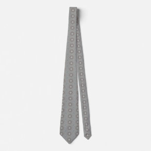 Kaleidoscope Design Rustic Light Grey Colours Tie