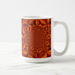Kaleidoscope Digital Art Brown Design  Coffee Mug