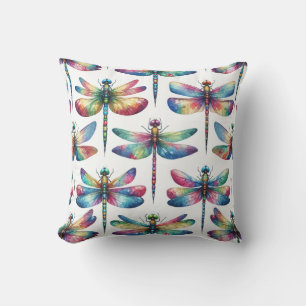 Kaleidoscope Dragonflies Cushion