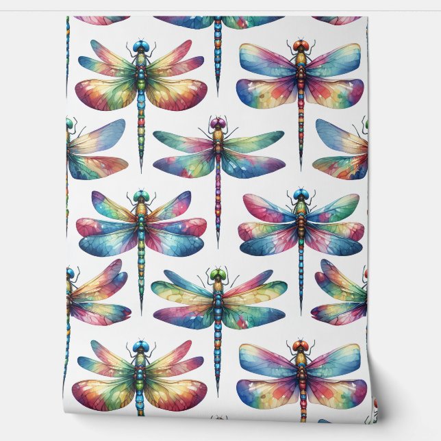 Kaleidoscope Dragonflies Wallpaper (Unrolling)