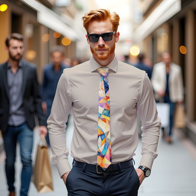 Kaleidoscope Dreams Abstract Art Tie (Creator Uploaded)