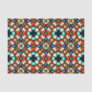 kaleidoscope faces tissue paper