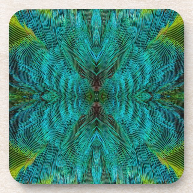 Kaleidoscope Feather Design Coaster (Front)