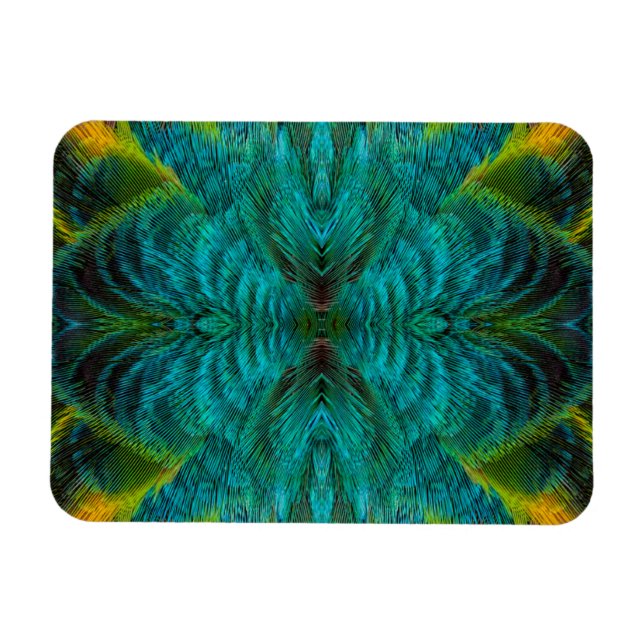 Kaleidoscope Feather Design Magnet (Horizontal)