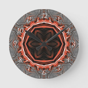 Kaleidoscope Flames Wall Clock