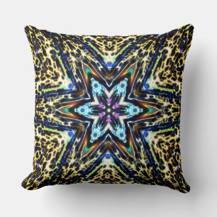 Kaleidoscope flower cartoon surrounded by bumpy cushion