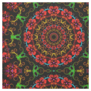 Kaleidoscope Flower Hibiscus I + your idea Fabric