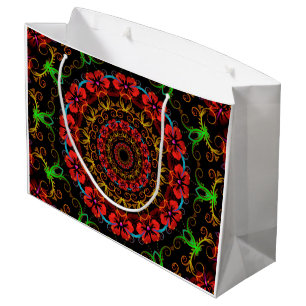 Kaleidoscope Flower Hibiscus I + your idea Large Gift Bag