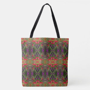 Kaleidoscope Flower Pattern 4 LARGE Tote Bag
