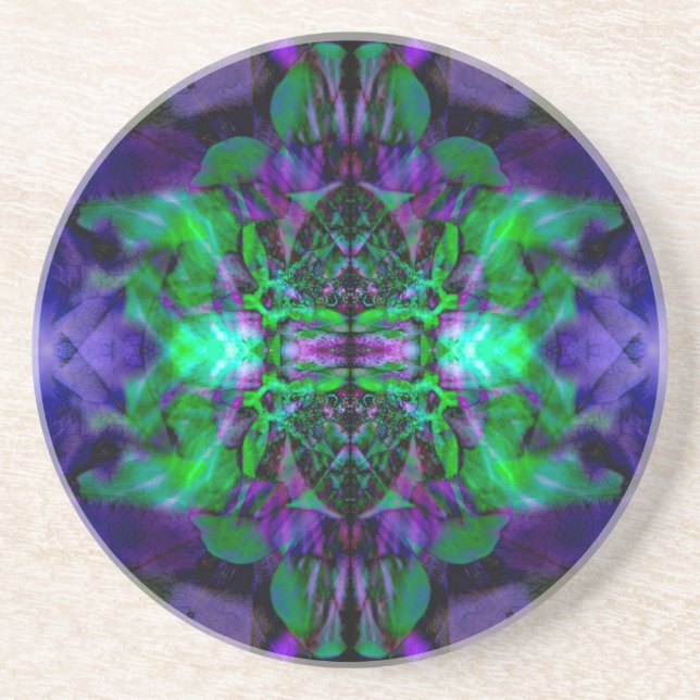 Kaleidoscope flower pattern coaster (Front)