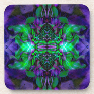 Kaleidoscope flower pattern coaster
