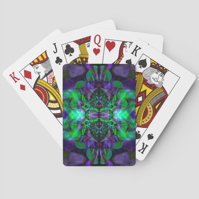 Kaleidoscope flower pattern playing cards (Back)