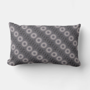 Kaleidoscope Flower Shades of Blue and Grey Outdoor Cushion