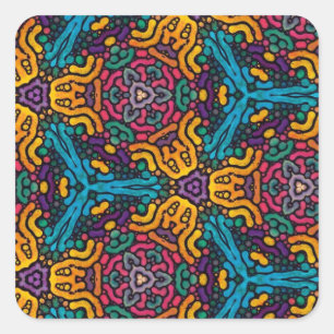 Kaleidoscope flowers stickers