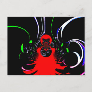 Kaleidoscope Fluid Art Print Postcard