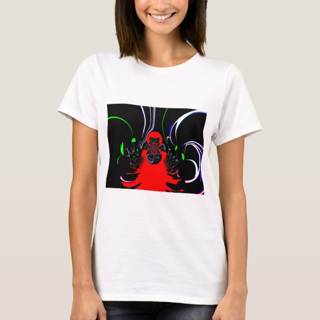 Kaleidoscope Fluid Art Print T-Shirt (Front)