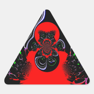 Kaleidoscope Fluid Art Print Triangle Sticker