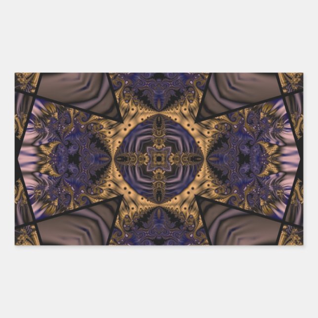 Kaleidoscope Fractal 286 Rectangular Sticker (Front)