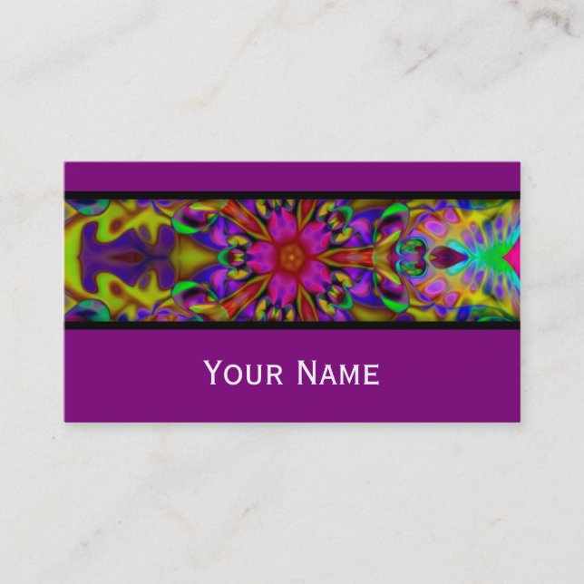 Kaleidoscope Fractal - Apophysis II + your text Business Card (Front)