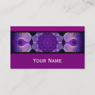 Kaleidoscope Fractal Flower I + your text Business Card