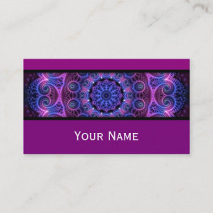 Kaleidoscope Fractal - Hearts Mandala + your text Business Card