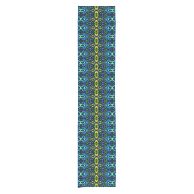 Kaleidoscope Fractal Pattern I + your ideas Short Table Runner (Front)