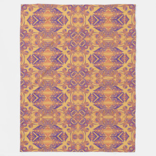 Kaleidoscope Fractal Pattern IIIa + your ideas Fleece Blanket