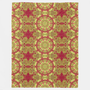 Kaleidoscope Fractal Pattern Va + your ideas Fleece Blanket