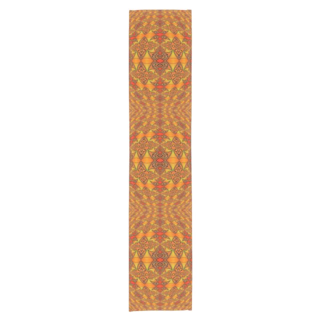 Kaleidoscope Fractal Pattern VII + your ideas Short Table Runner (Front)
