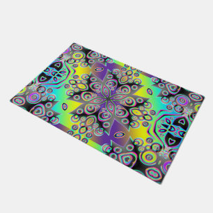 Kaleidoscope Fractal Pattern XIII + your ideas Doormat