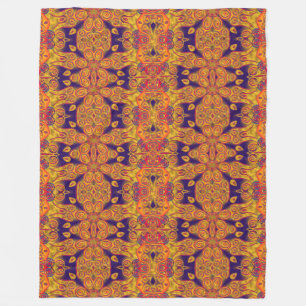 Kaleidoscope Fractal Pattern XIV + your ideas Fleece Blanket