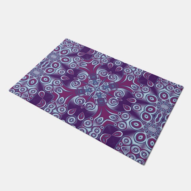 Kaleidoscope Fractal Pattern XV + your ideas Doormat (Angled)