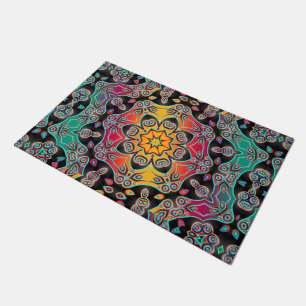 Kaleidoscope Fractal Pattern XVI + your ideas Doormat