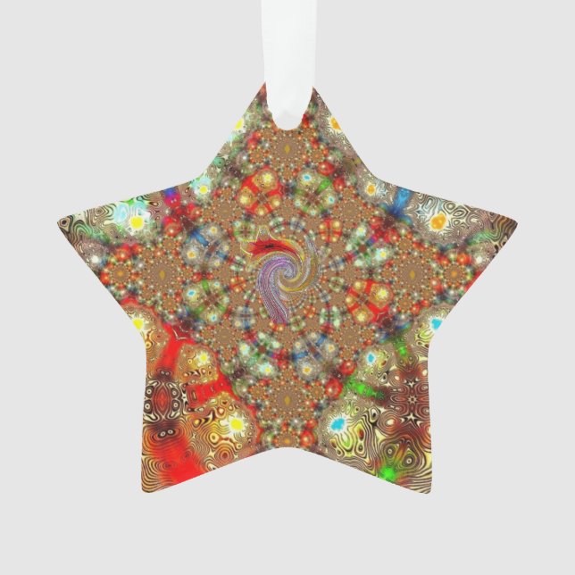 "Kaleidoscope Fury" Acrylic Ornament (Front)
