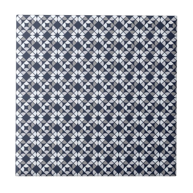 Kaleidoscope Geometric Pattern Ceramic Tile (Front)